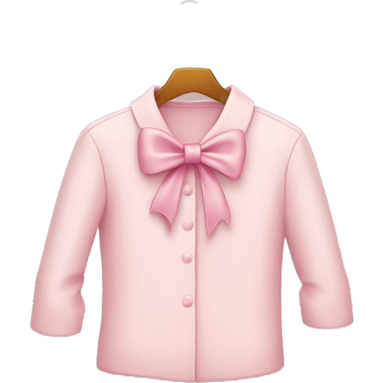 Light pink clothes, hanger with bow emoji