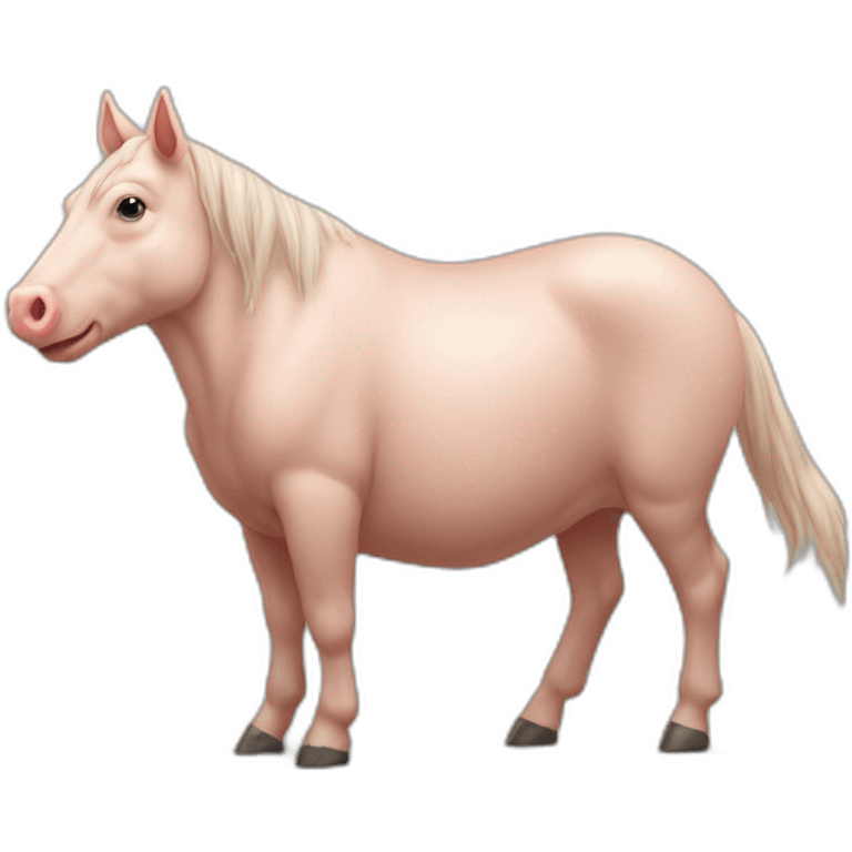 cheval avec un cochon d'Inde sur le dos emoji