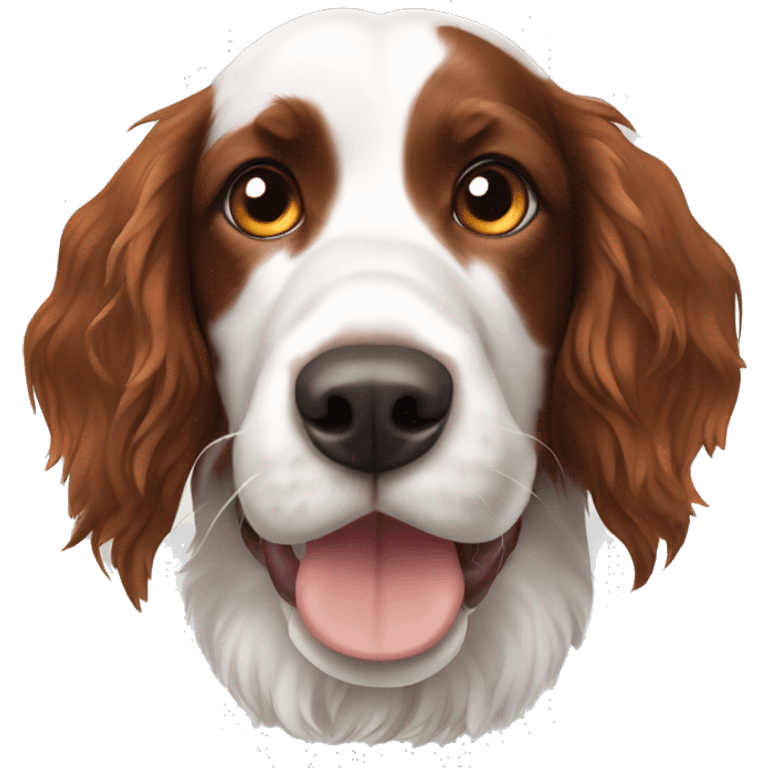 White and orange springer spaniel emoji