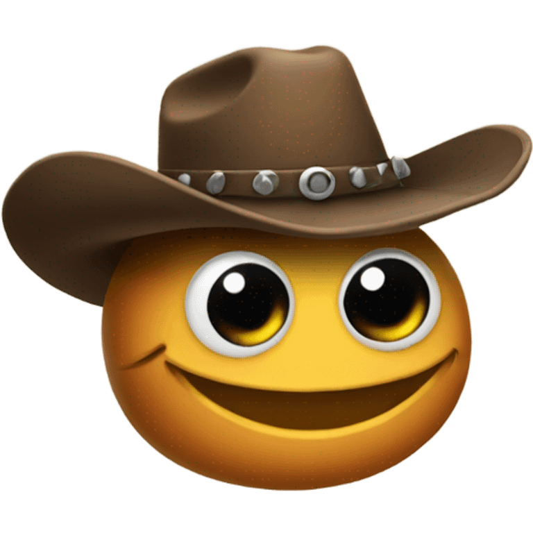 A caterpillar wearing a cowboy hat emoji