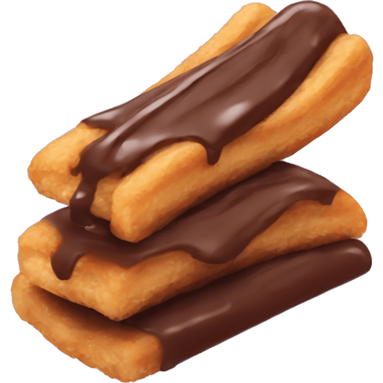 Chocolate dipped churro tip emoji