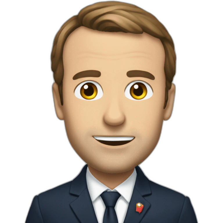 Macron qui fixe avec un regarde n emoji