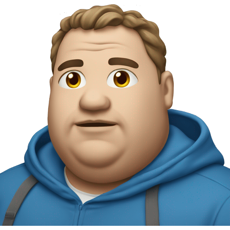 fat man with blue hoodie emoji