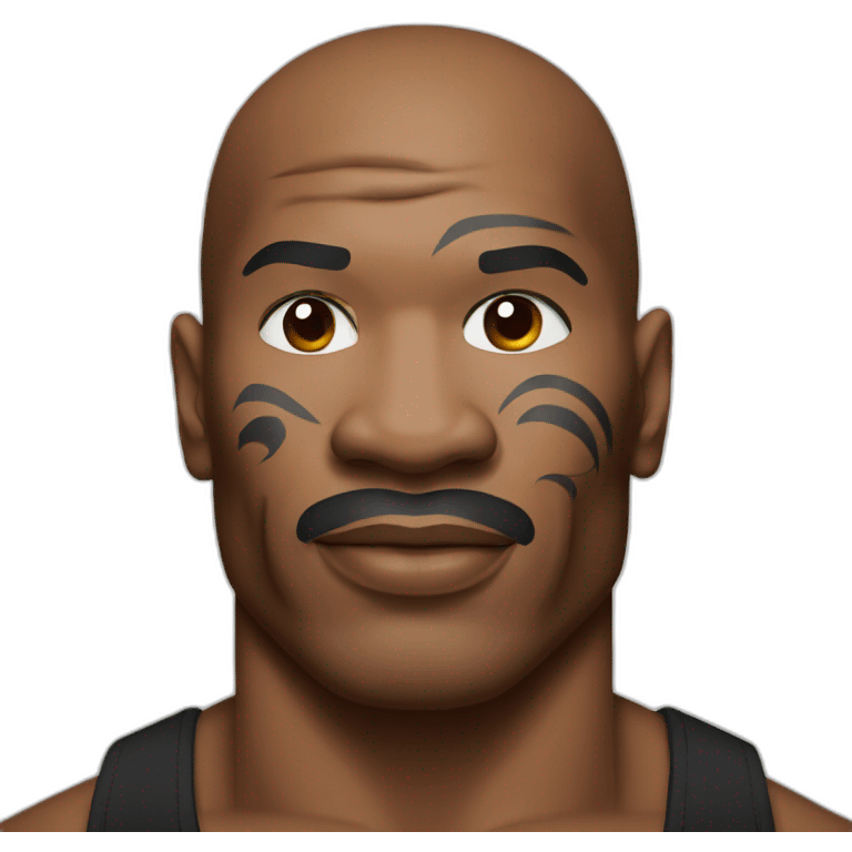 mike tyson with face tatoo emoji