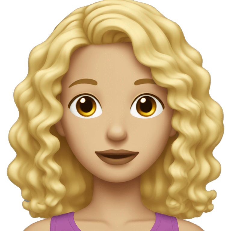 Wavy blonde hair emoji