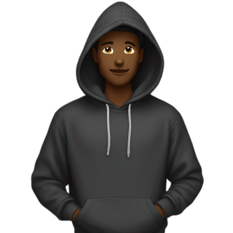 Hoodie black emoji