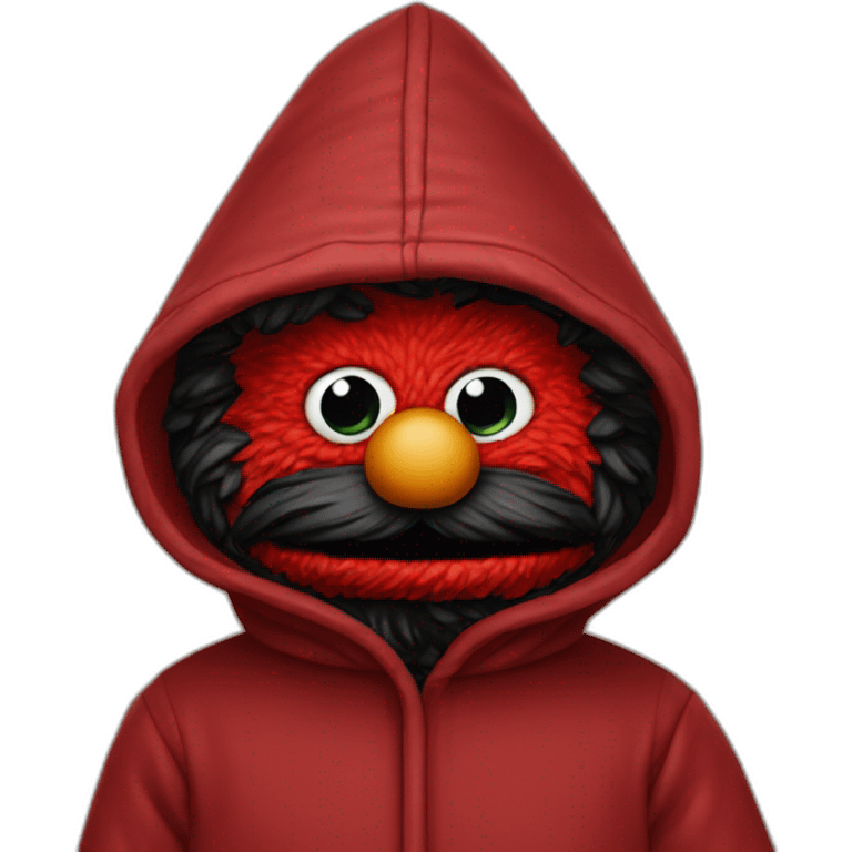 elmo in dark hood emoji