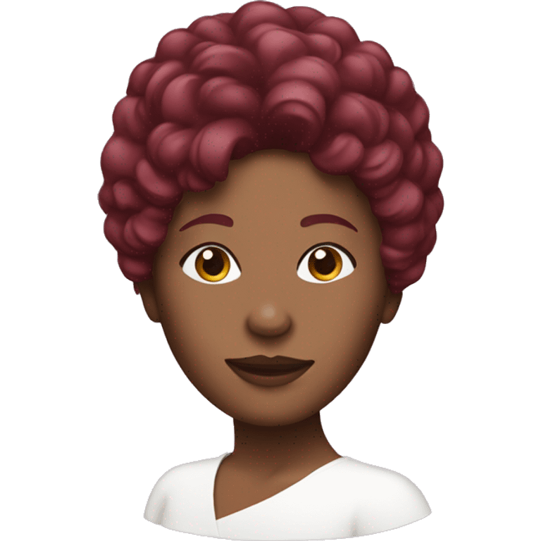 skincare mask in girl with hair color wine  emoji