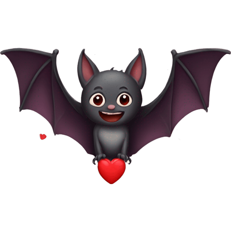 bat with hearts emoji