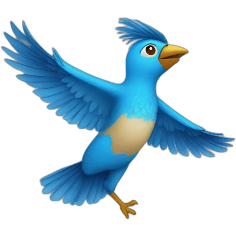 Bird-blue-dance emoji