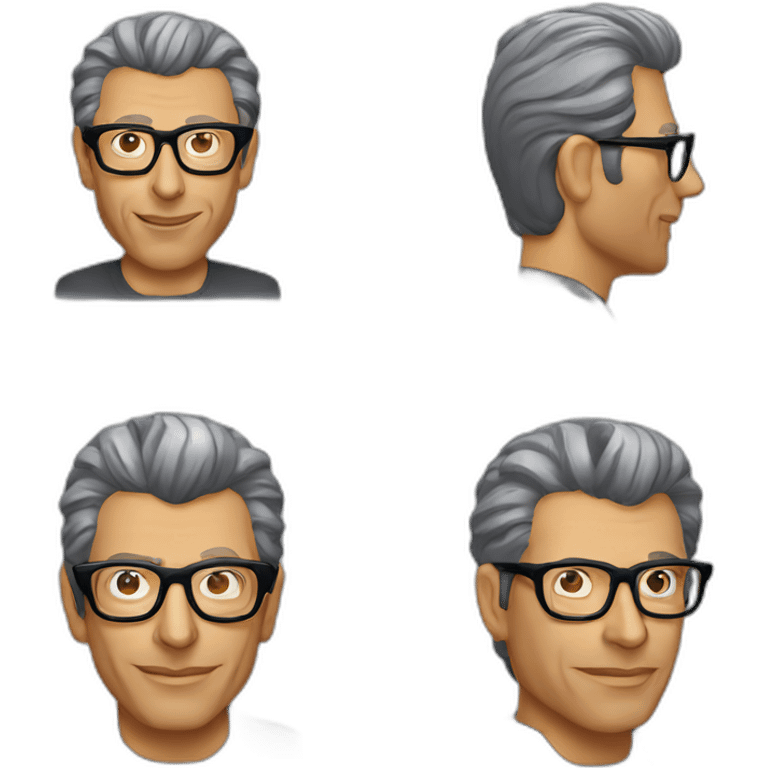 Jeff goldblum innovation consultant wearing glasses emoji