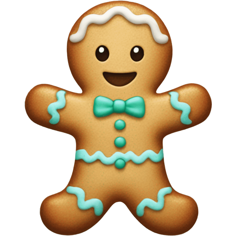 Pastel gingerbread man emoji