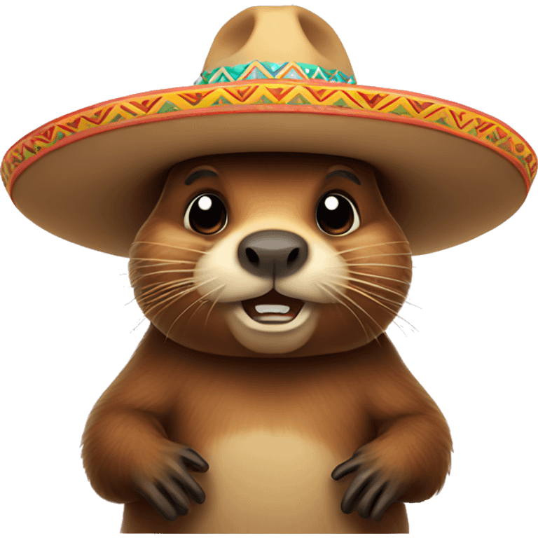 beaver wearing a sombrero  emoji