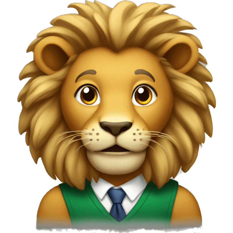 lion in school emoji