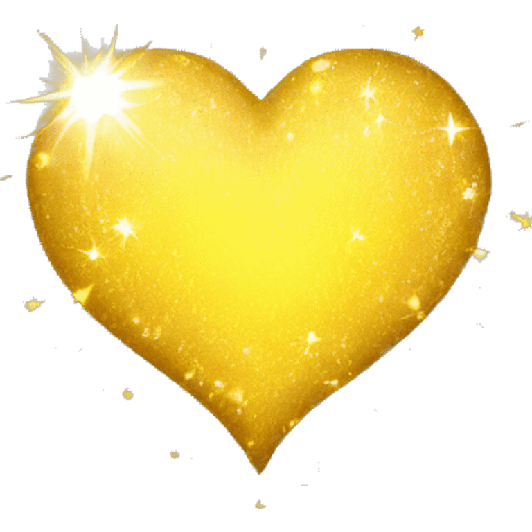 Yellow heart with sparkles emoji