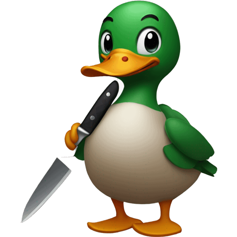 Duck with a knife  emoji