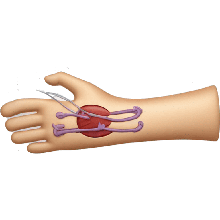 Arm with IV cannulation cubital fossa emoji