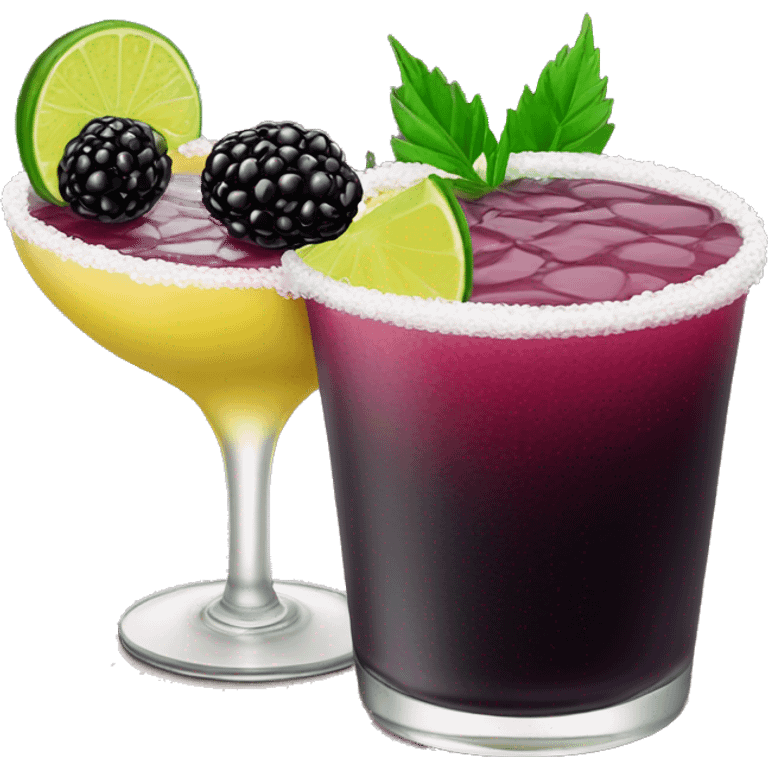 Blackberry margarita in a short glass emoji