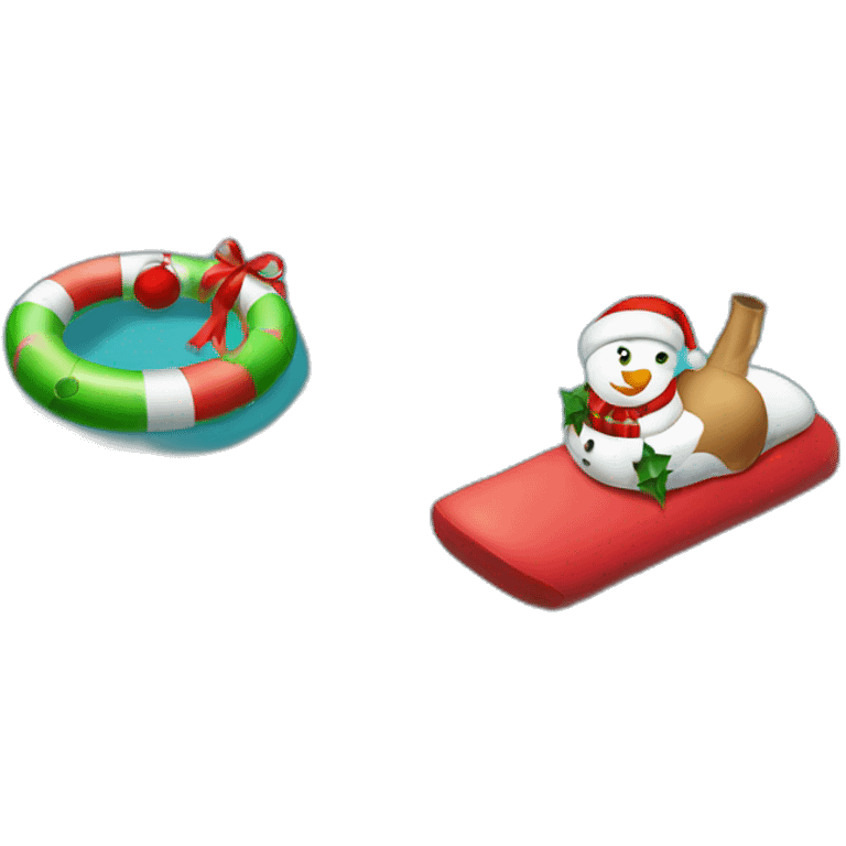 Christmas and pool emoji