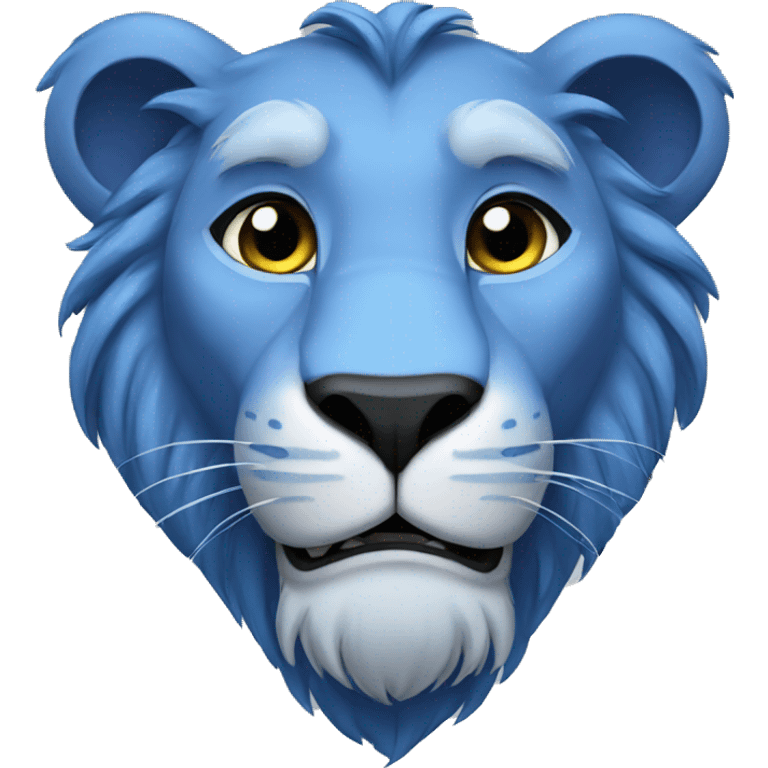 blue lion disney looking emoji