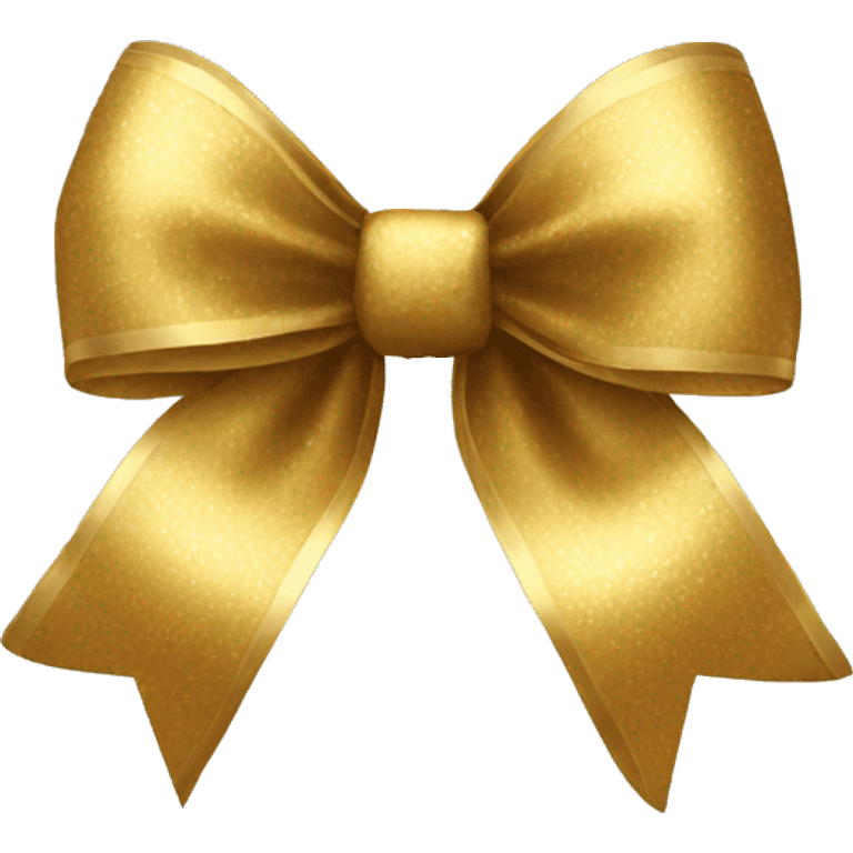 Gold Christmas bow emoji