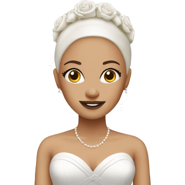 Bald bride emoji