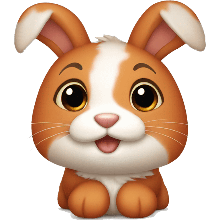 Cute orange and brown bunny  emoji