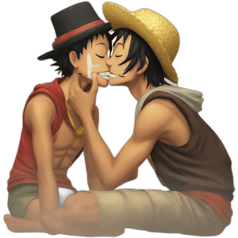 usopp kiss Luffy emoji