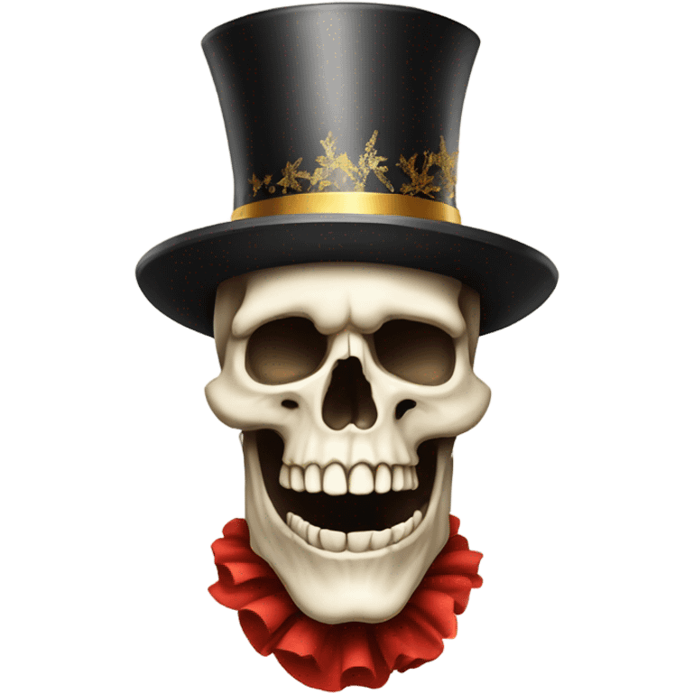 Skull wearing New Year’s hat  emoji