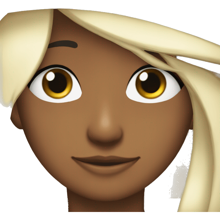 Carita estilo anime con caballo negro y ojos fjr emoji