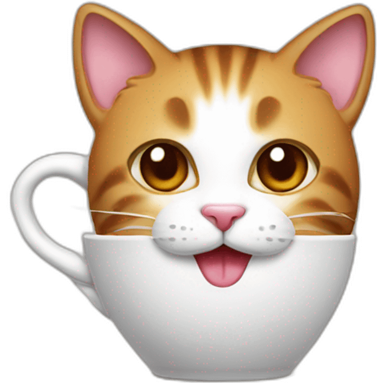 Cat coffee emoji