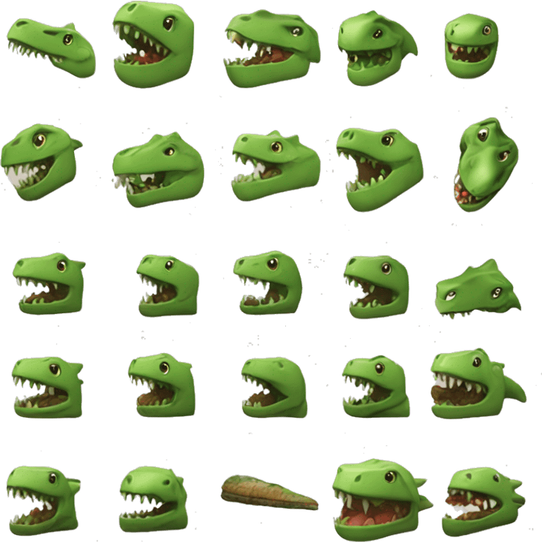 persona nera che cucina un dinosauro emoji