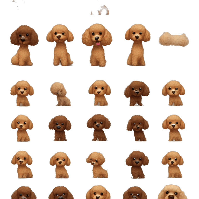 Brown toy poodle and Scottish terirer emoji