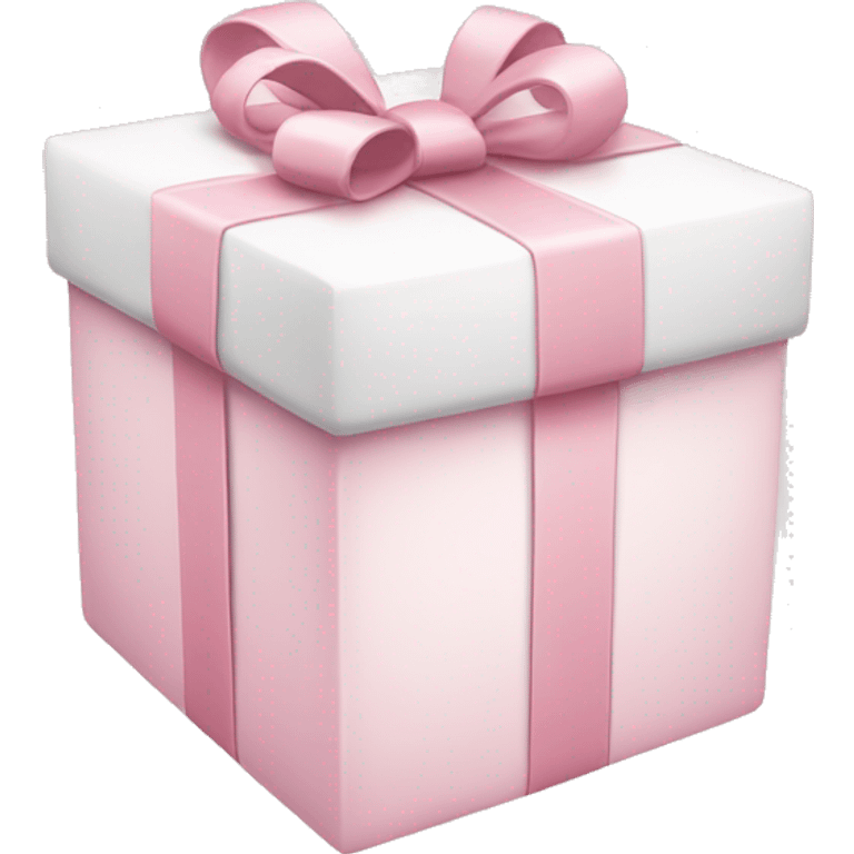 Light pink and white present emoji