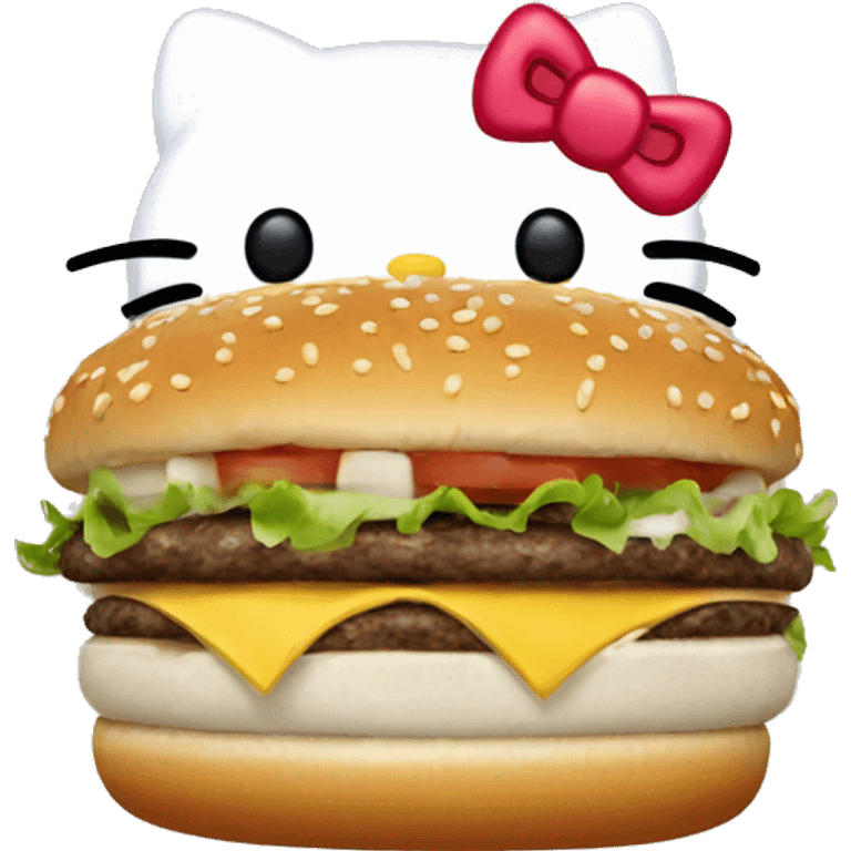 hello kitty hamburger emoji