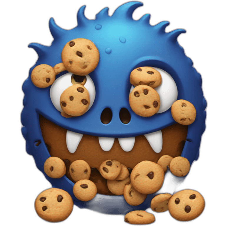 Monster with cookies emoji