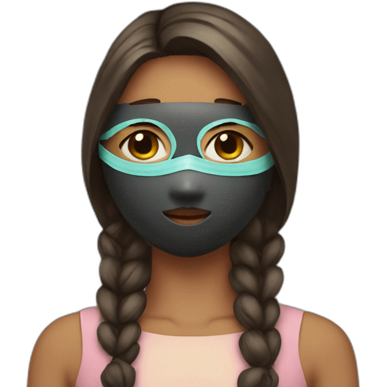 Girl with mask emoji