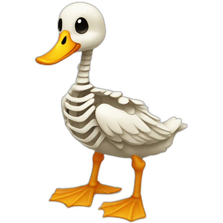 cute duck skeleton emoji