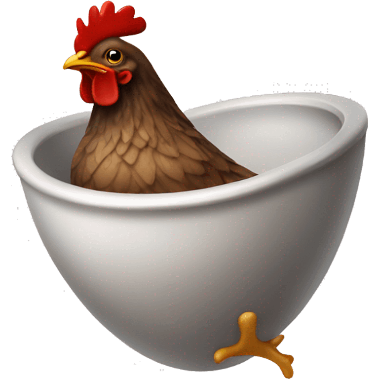 LITTLE CHICKEN IN THE SANITARY VESSEL emoji