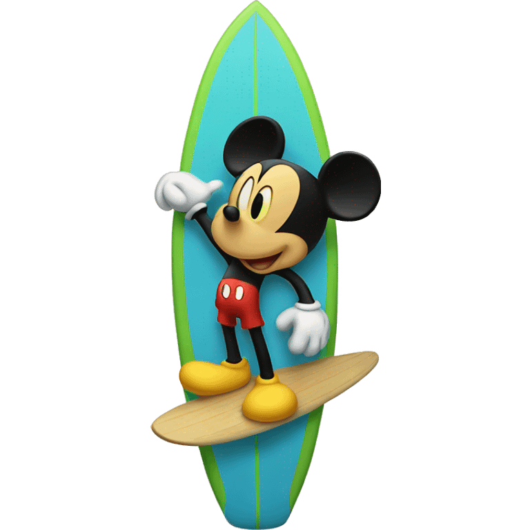 Mickey Mouse on a surfboard emoji