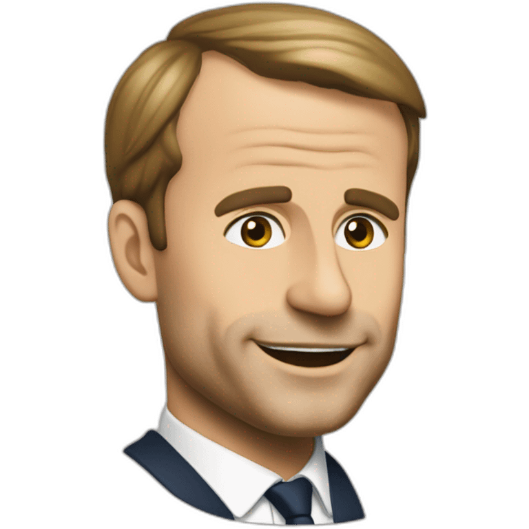 Macron qui boit une bière  emoji