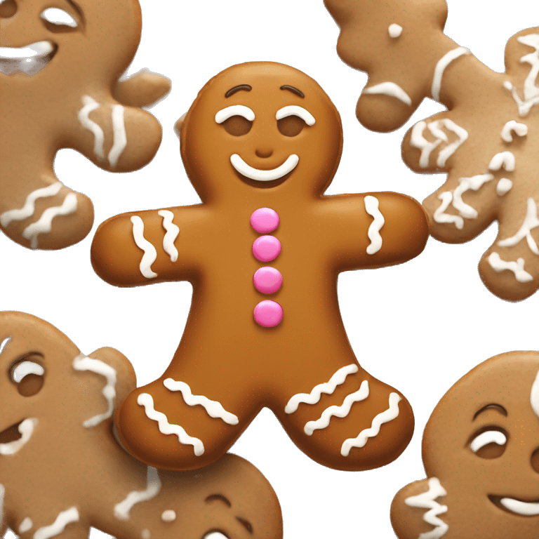 Gingerbread girl cookie emoji