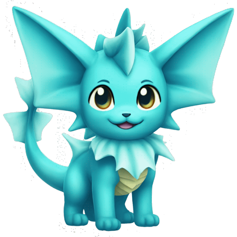 Kawaii Vaporeon full body emoji