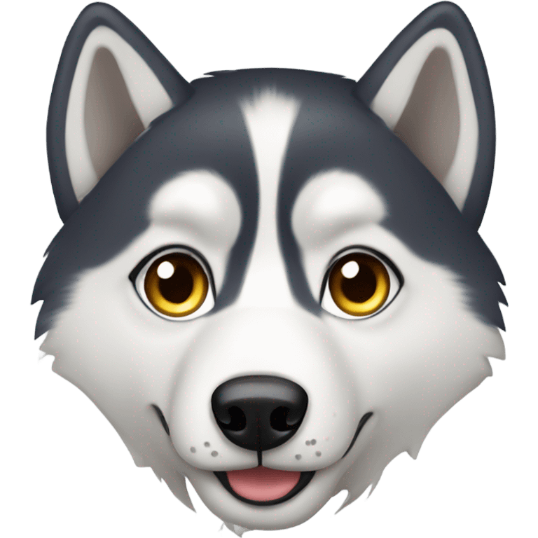 Husky with different colored eyes emoji