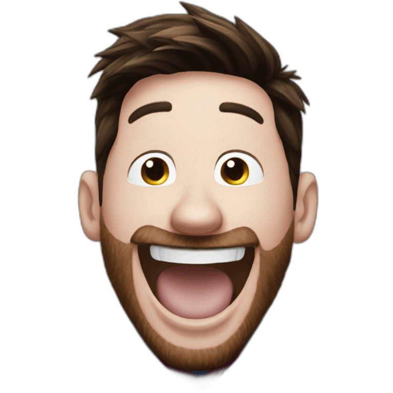 Messi laughing emoji