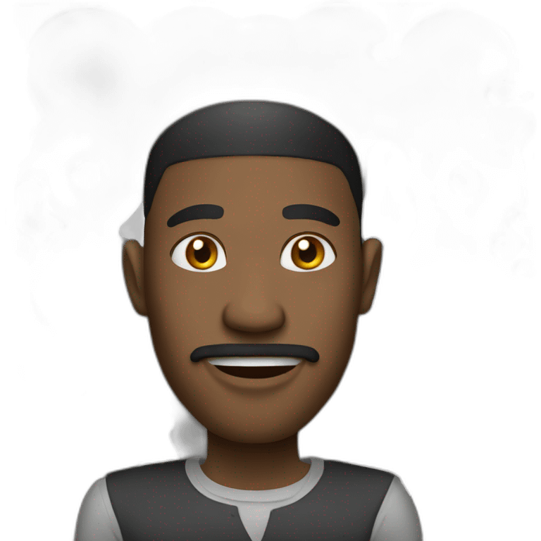 black man playing blot emoji