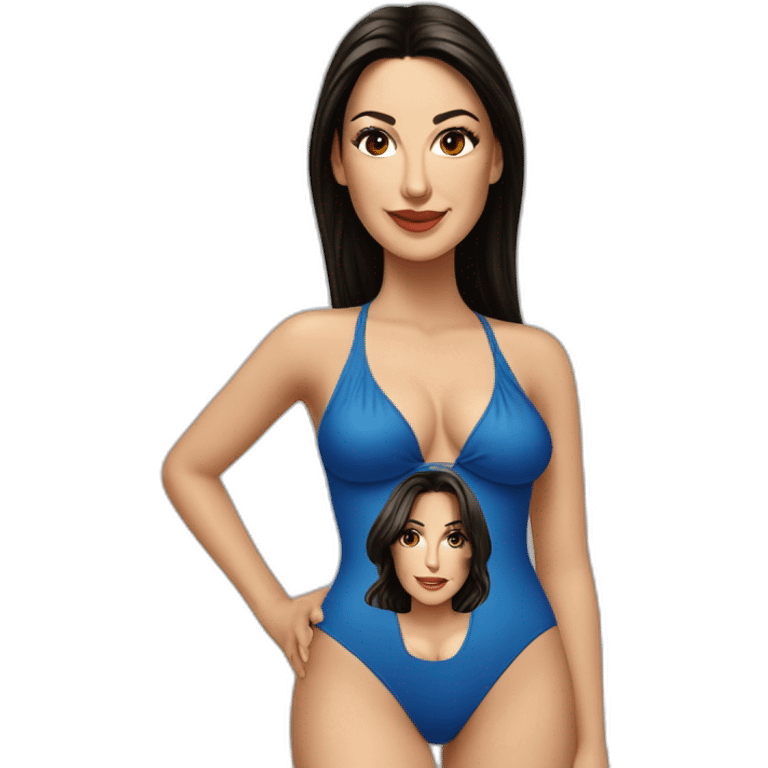 monica belucci wearing a swimsuit hyperrealistic emoji