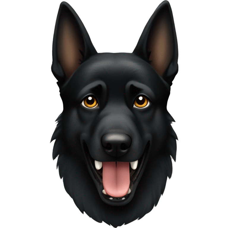 angry Black German shepherd  emoji