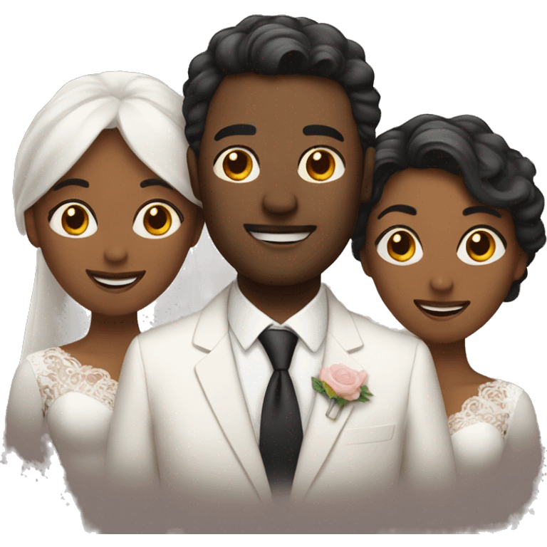 A man married to two women emoji