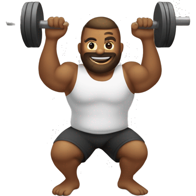 Make me an emoji that mixes weight training with crossfit, make the emoji of a man emoji